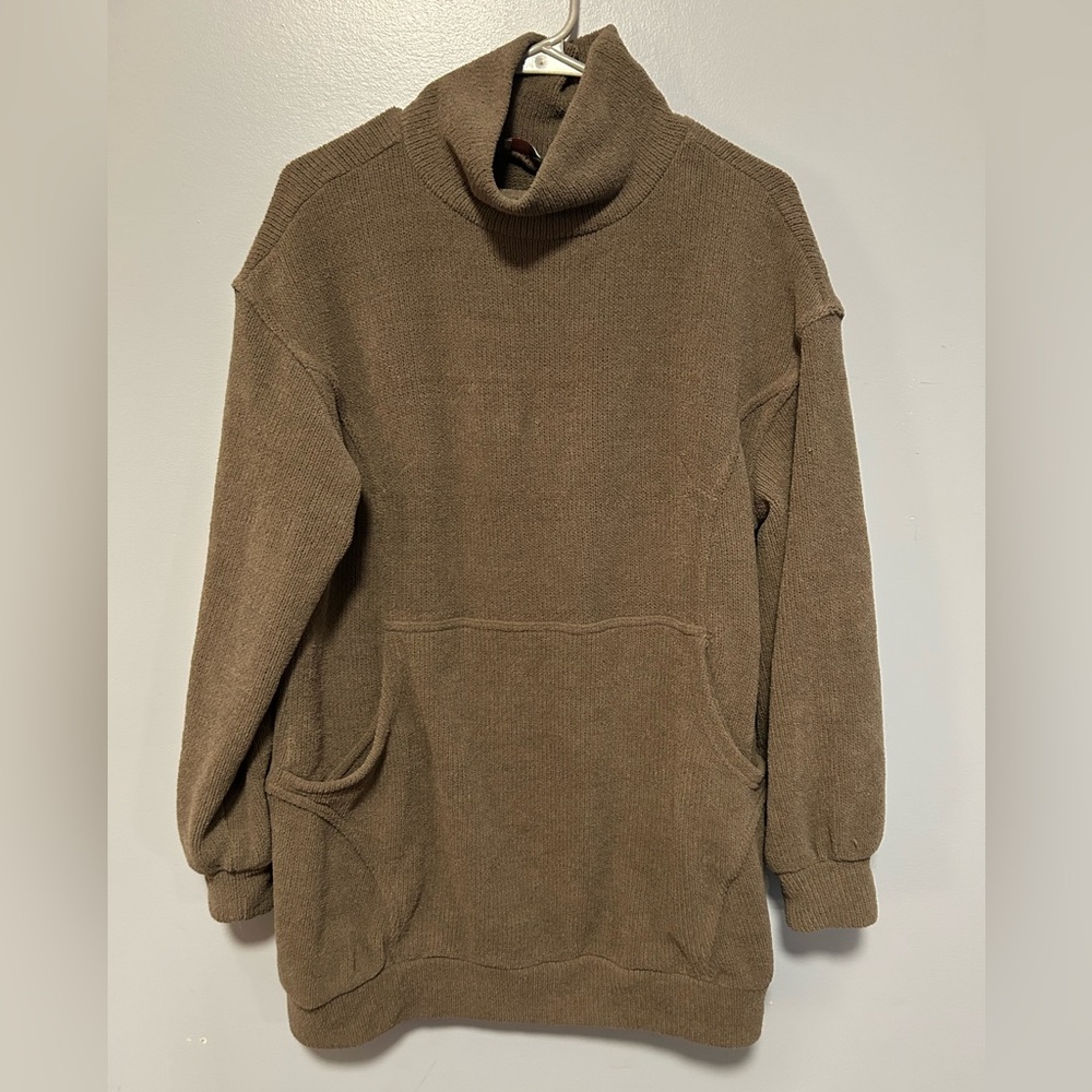 Free people beach tunic turtle neck sweater